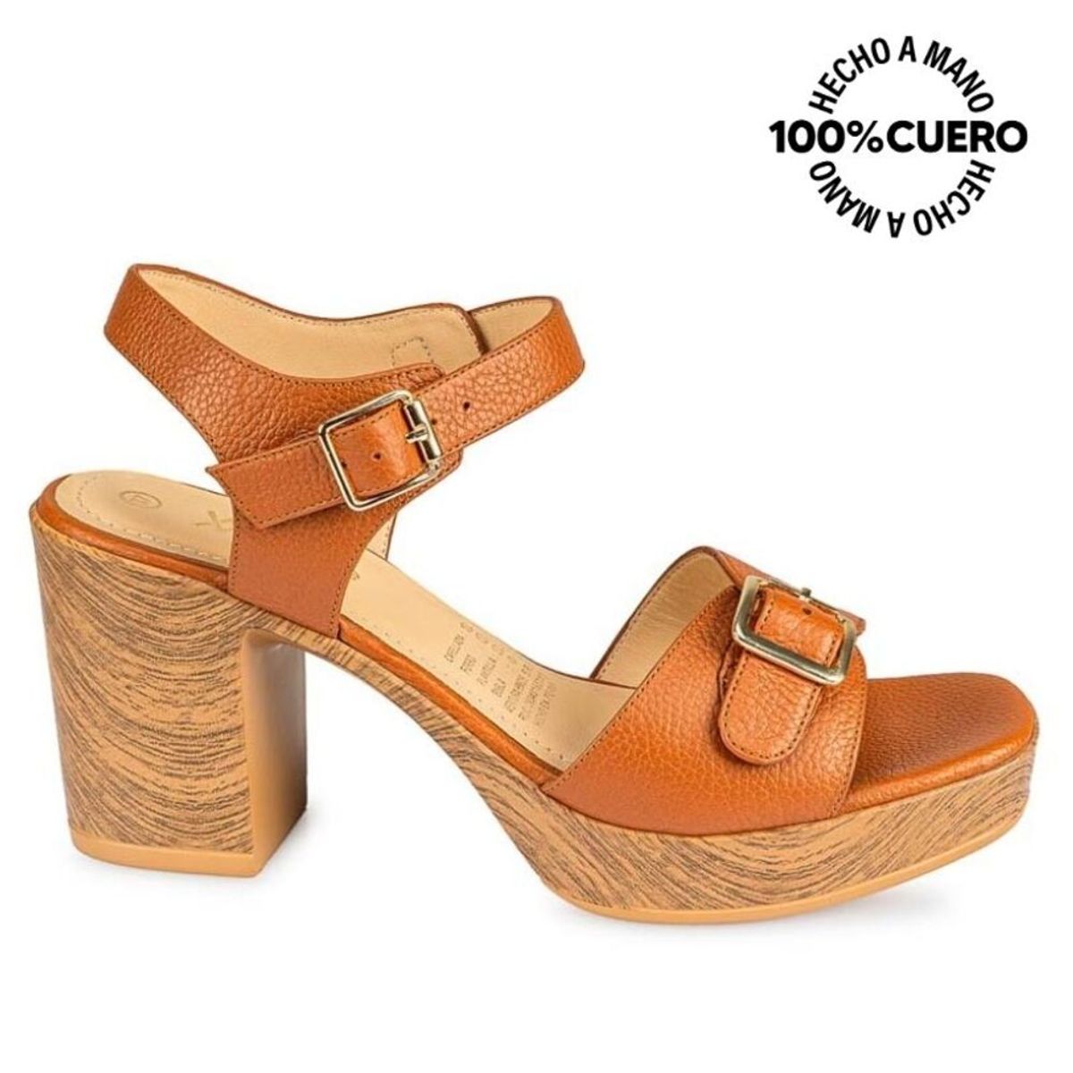 VIALE - Sandalia D'orsay Casual SOFI-2503 Natural Viale Cuero