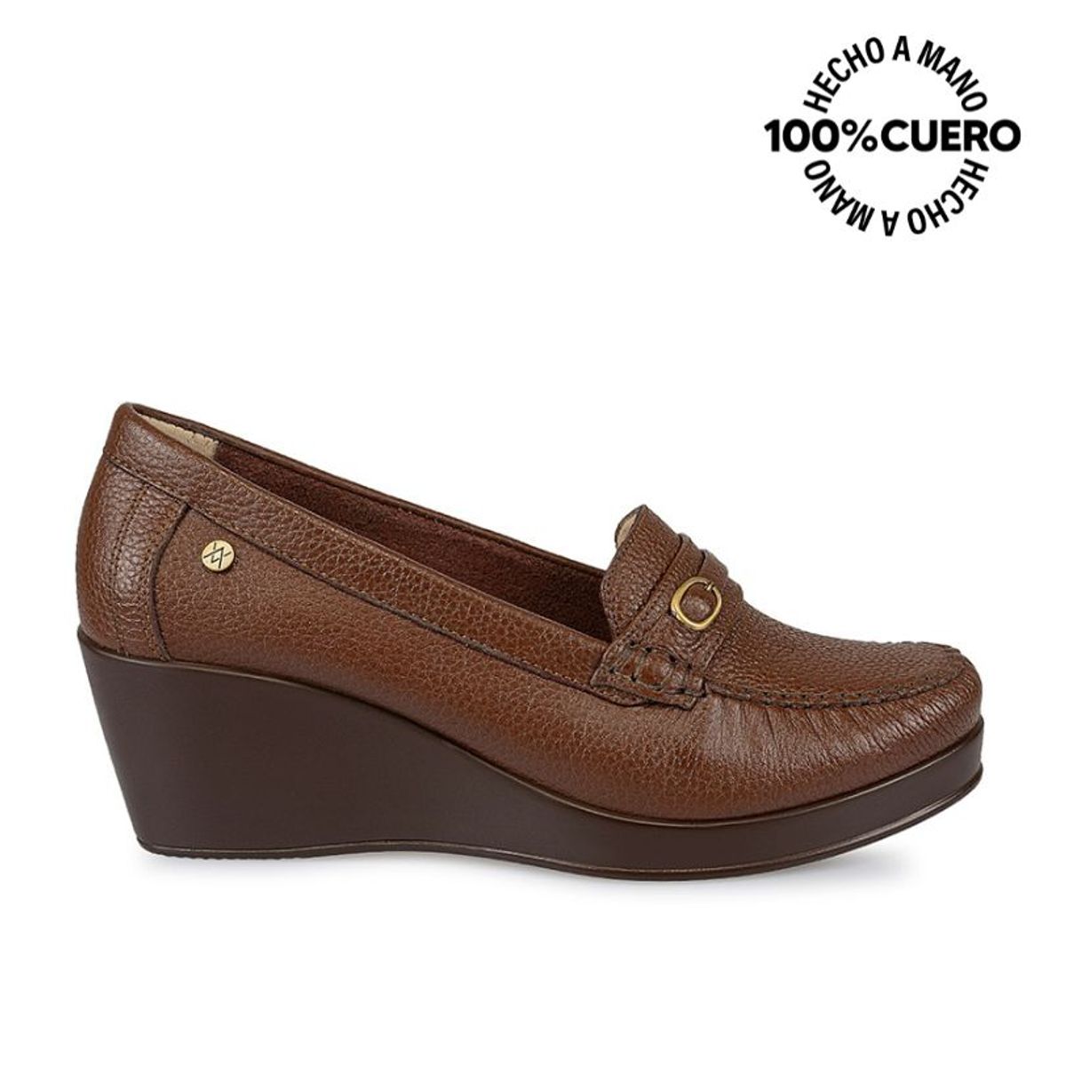 VIALE - Zapato Mocasín Casual DOM-2401B Marron Viale Cuero