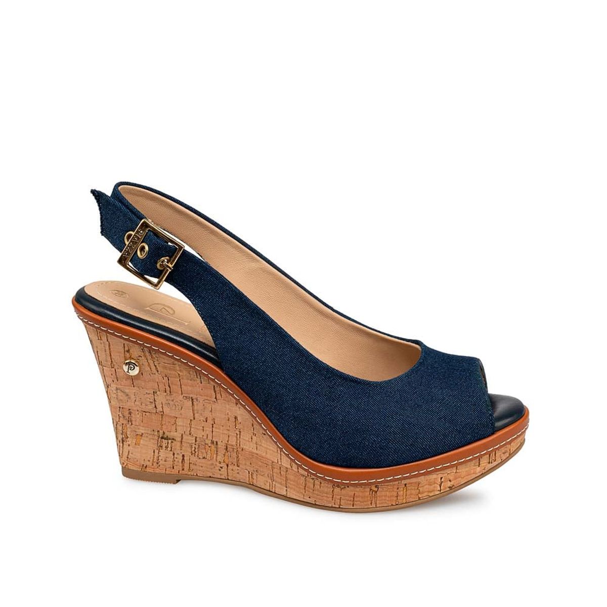 Piazza - Sandalia Peep Toe Casual WAL-381 Azul Piazza