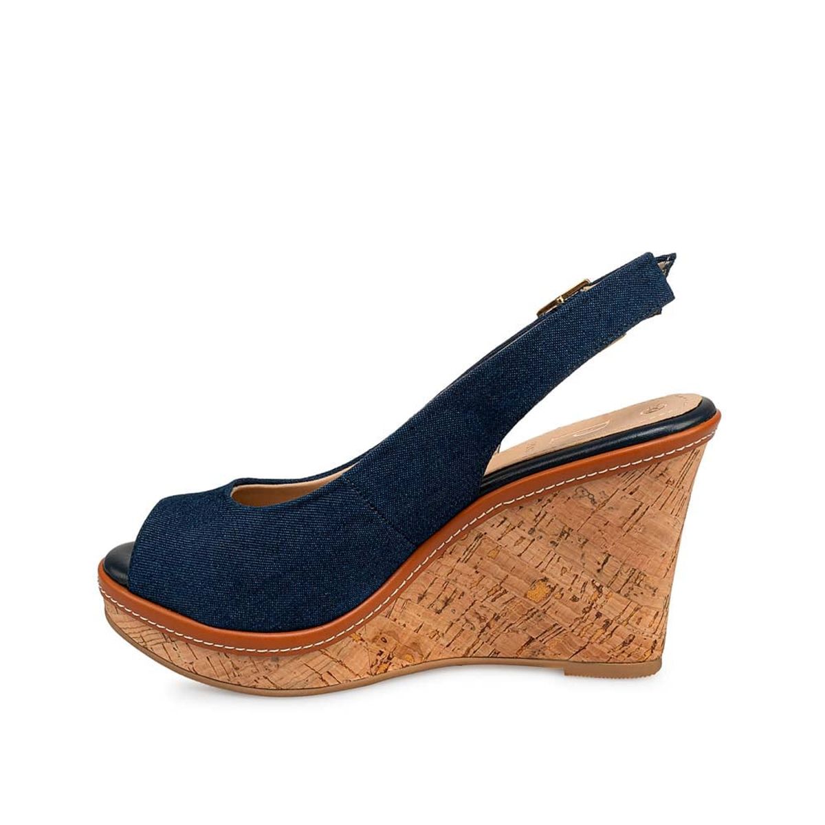 Piazza - Sandalia Peep Toe Casual WAL-381 Azul Piazza