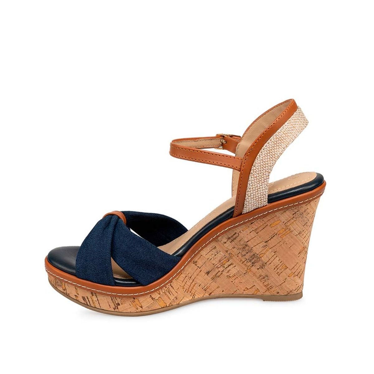 Piazza - Sandalia D'Orsay Casual WAL-374 Azul/Natu Piazza