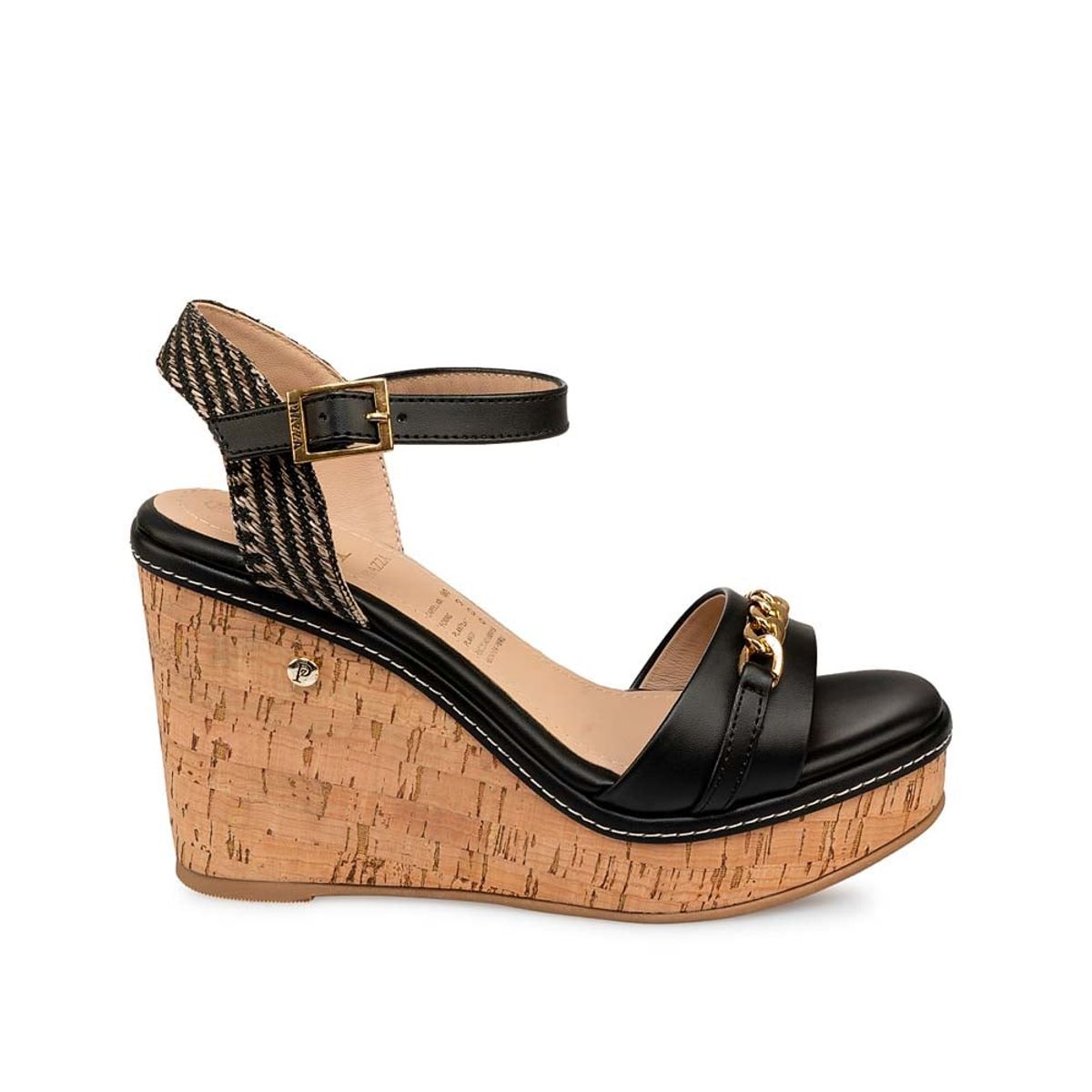 Piazza - Sandalia DOrsay Casual WAL-391 Negro Piazza