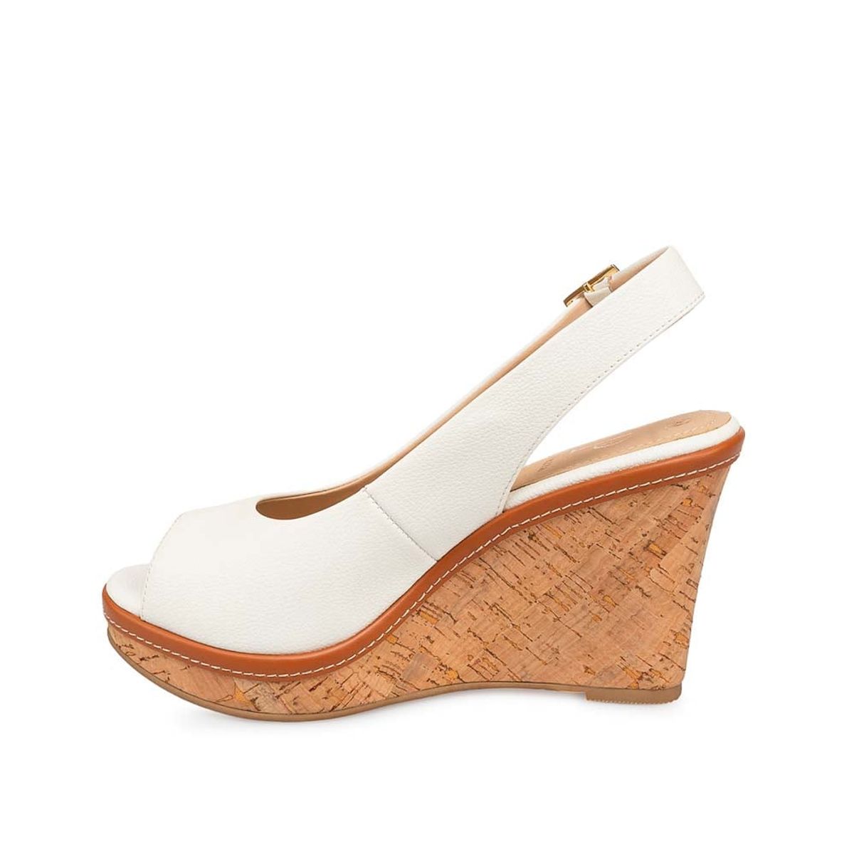 Piazza - Sandalia Peep Toe Casual WAL-382 Blanco Piazza