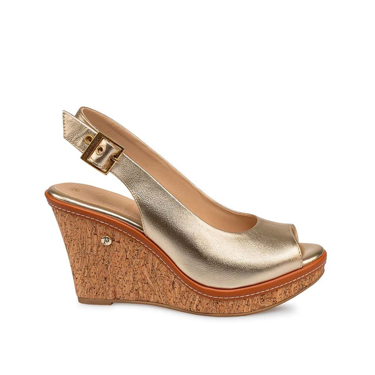 Piazza - Sandalia Peep Toe Casual WAL-382 Oro Piazza