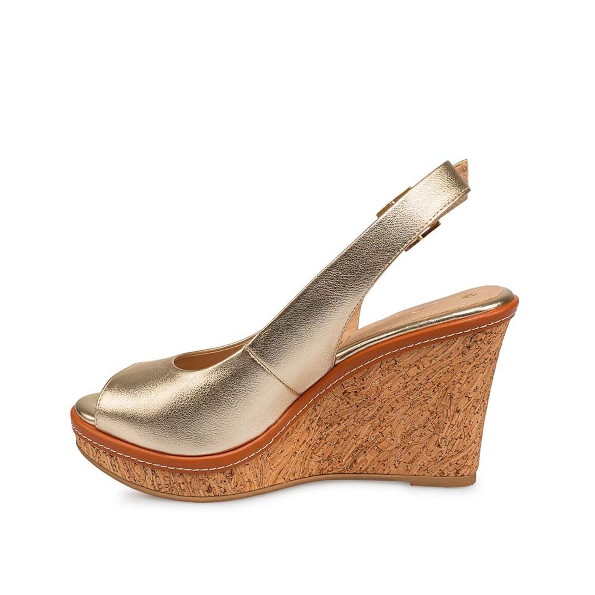 Piazza - Sandalia Peep Toe Casual WAL-382 Oro Piazza