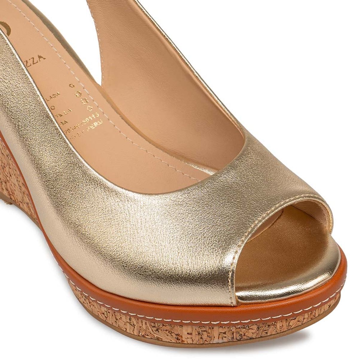 Piazza - Sandalia Peep Toe Casual WAL-382 Oro Piazza