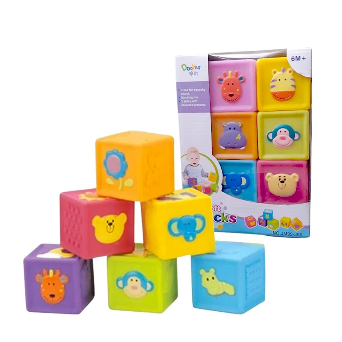 GENERICO - Cubos De Jebe Para Bebes Estimulacion Temprana