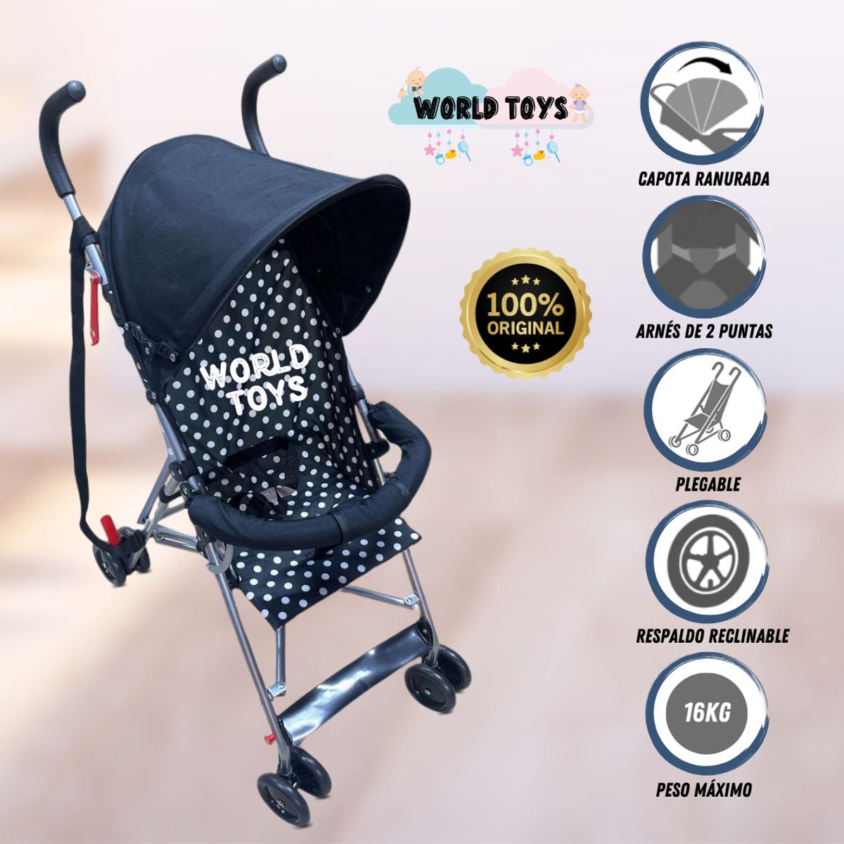 BABY - Coche Bastón «HASEL» Edición Limitada Blue