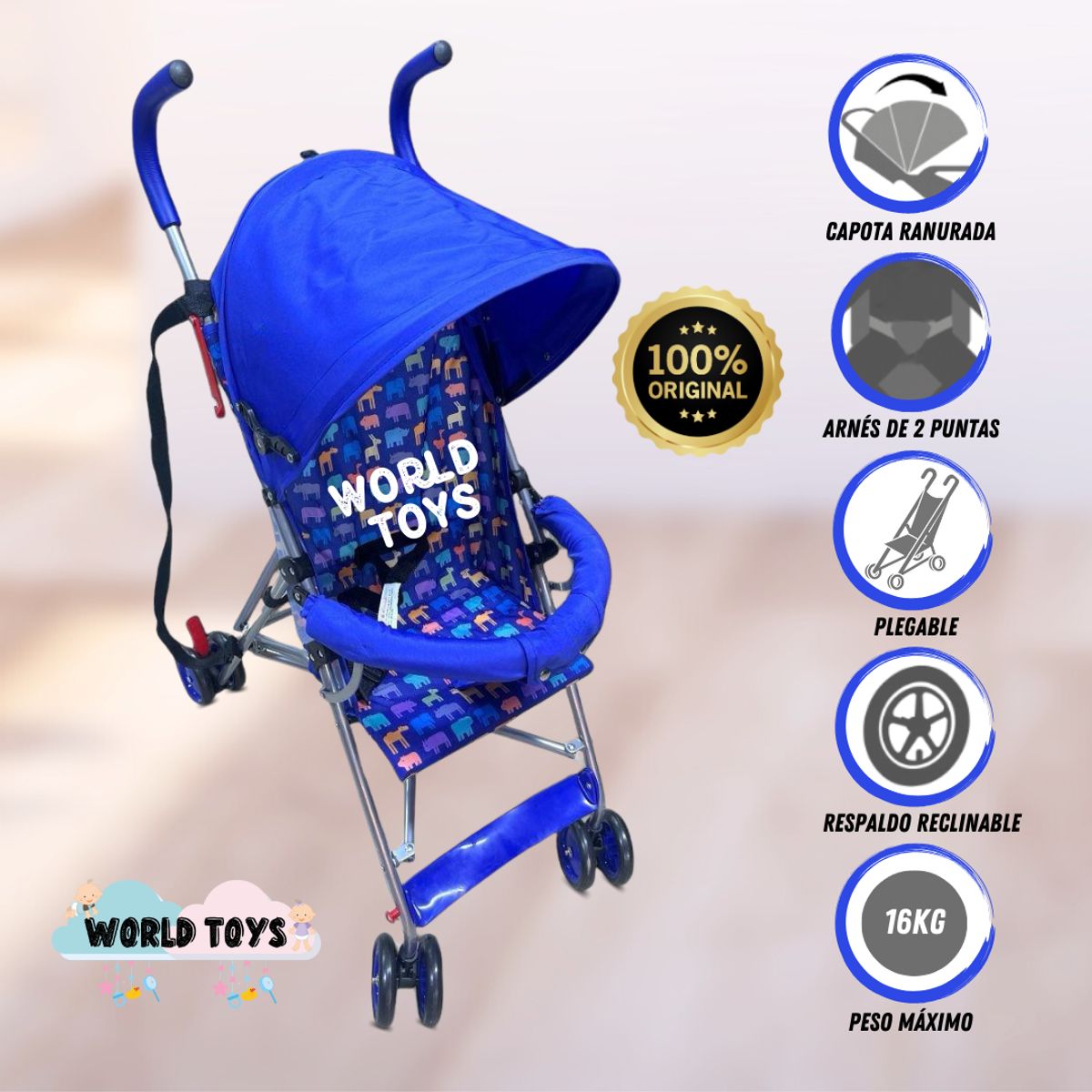 BABY - Coche Bastón «HASEL» Edición Limitada Light Blue