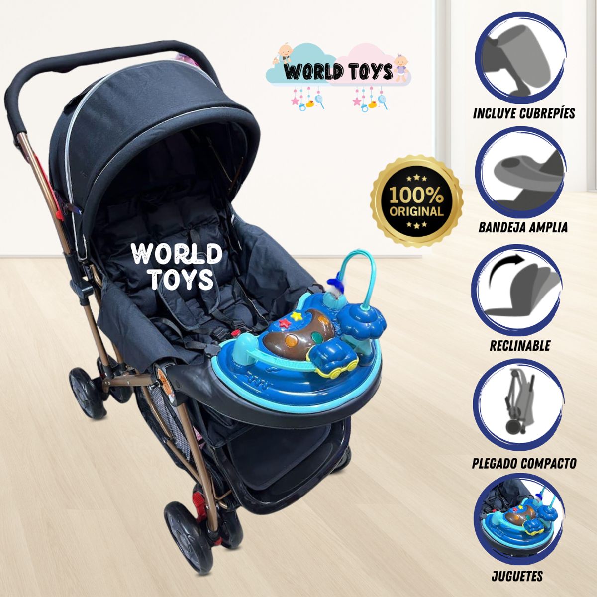 Baby - Coche Cuna de Lujo «MAXI SUMMER II» Gray