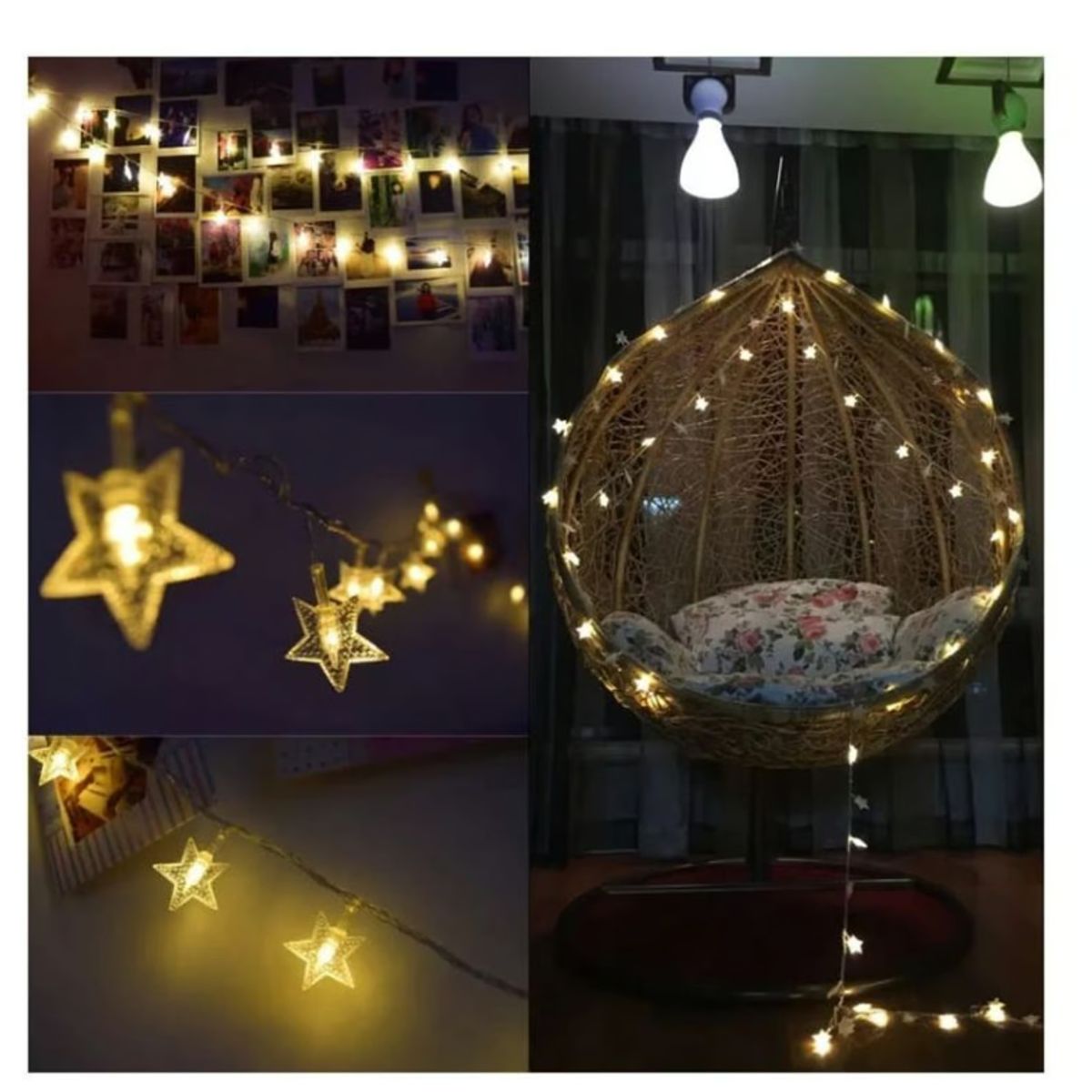 GENERICO - Luces de Navidad LED Estrella 4m - Multicolor