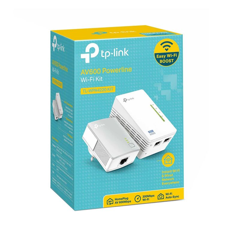 TP LINK - Kit Extensor TL-WPA4220KIT Powerline WiFi AV600 a 300 Mbps