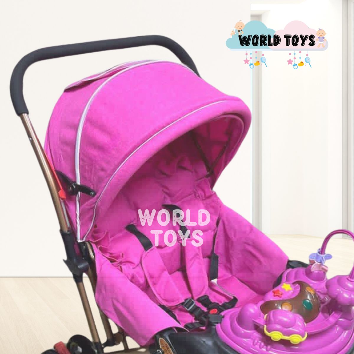 BABY - Coche Cuna de Lujo «MAXI SUMMER II» Dark Pink