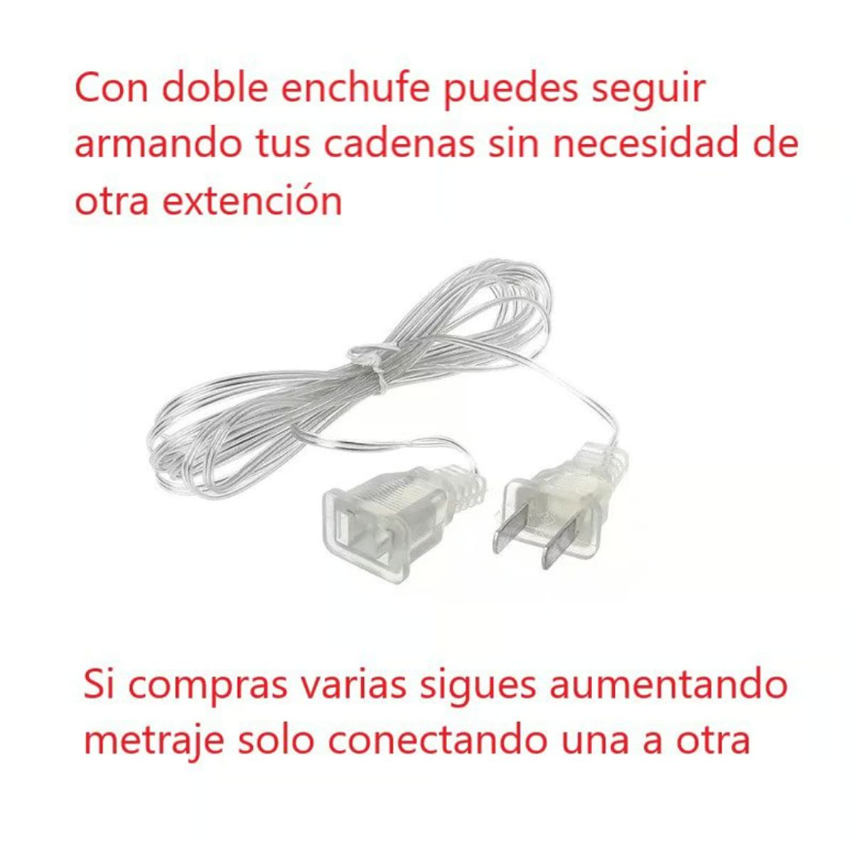 GENERICO - Pack 2 Cortina 3m Luces Led Decoración Navidad