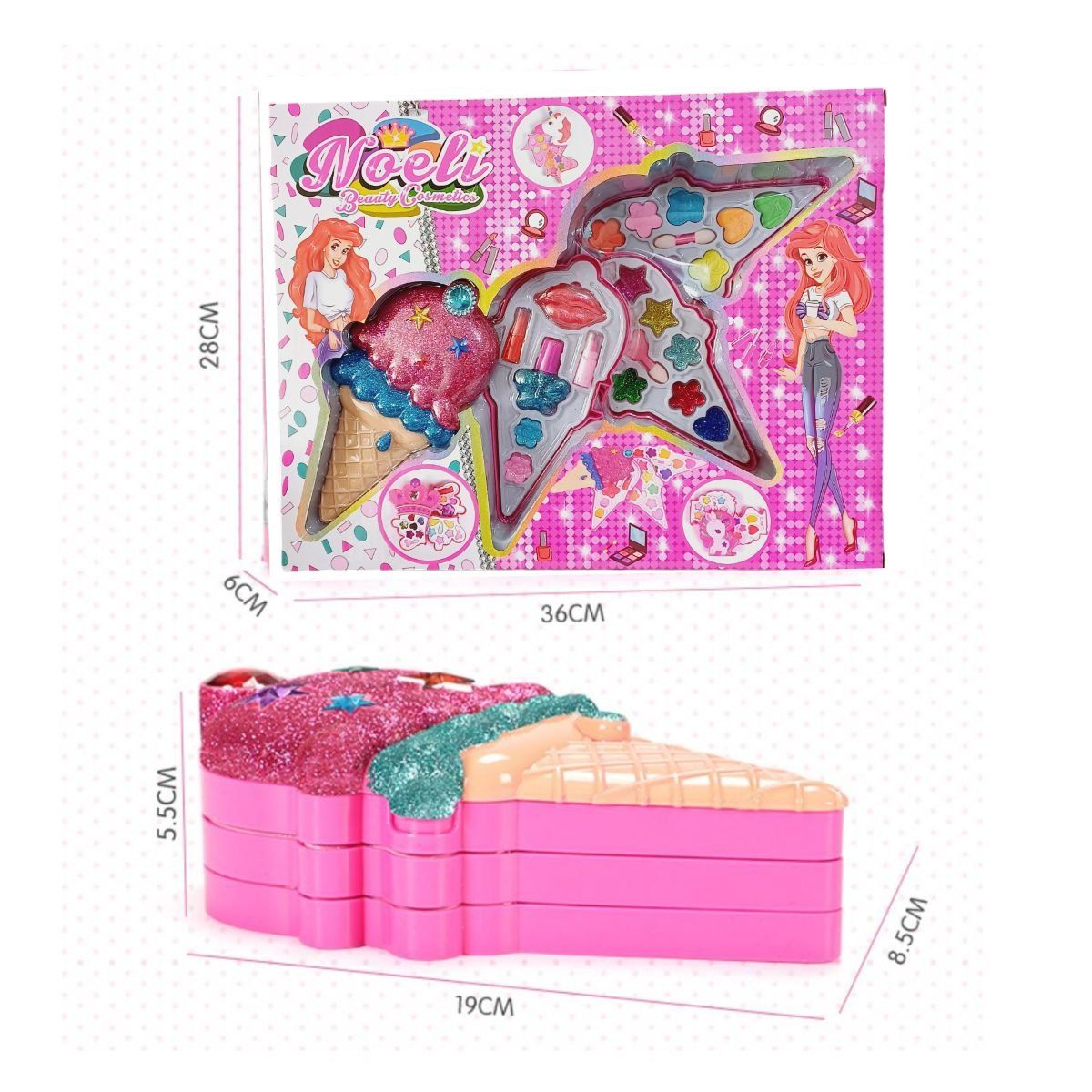 GENERICO - Juguete De Maquillaje Real Para Niñas Modelo Helado