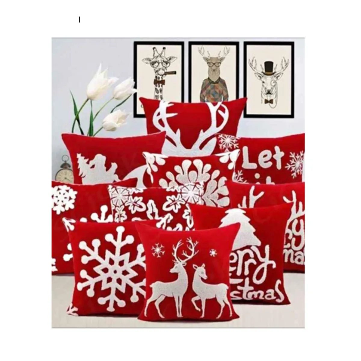 GENERICO - NAVIDAD - Cobertor de cojín de poliéster modelo navideño