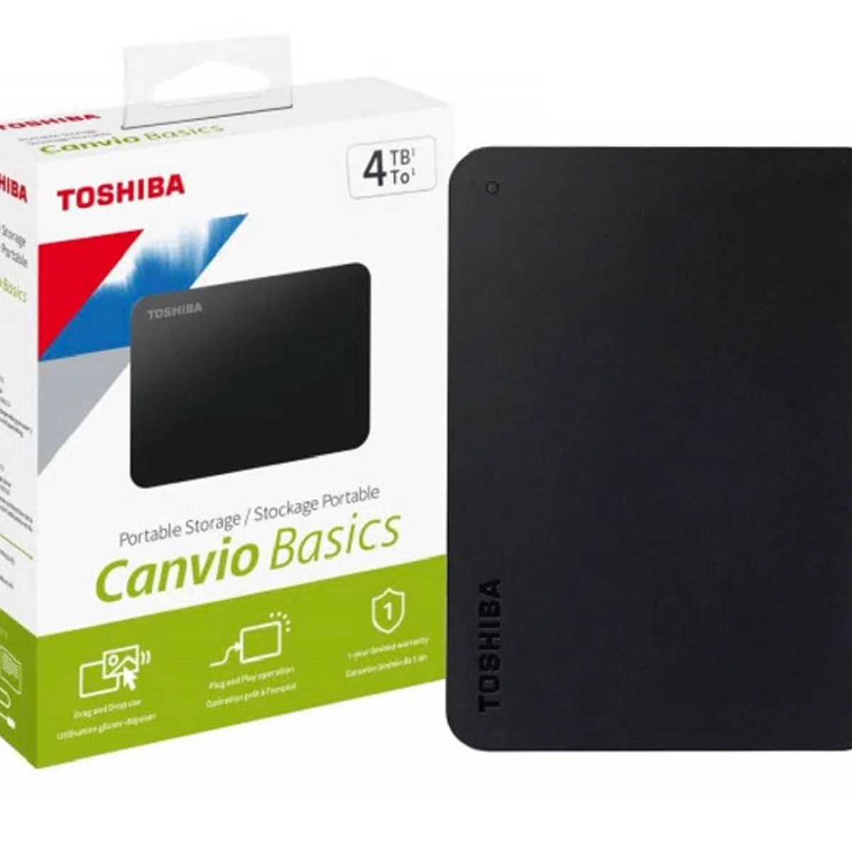 TOSHIBA - Disco Duro Externo Toshiba Canvio Basic 4TB