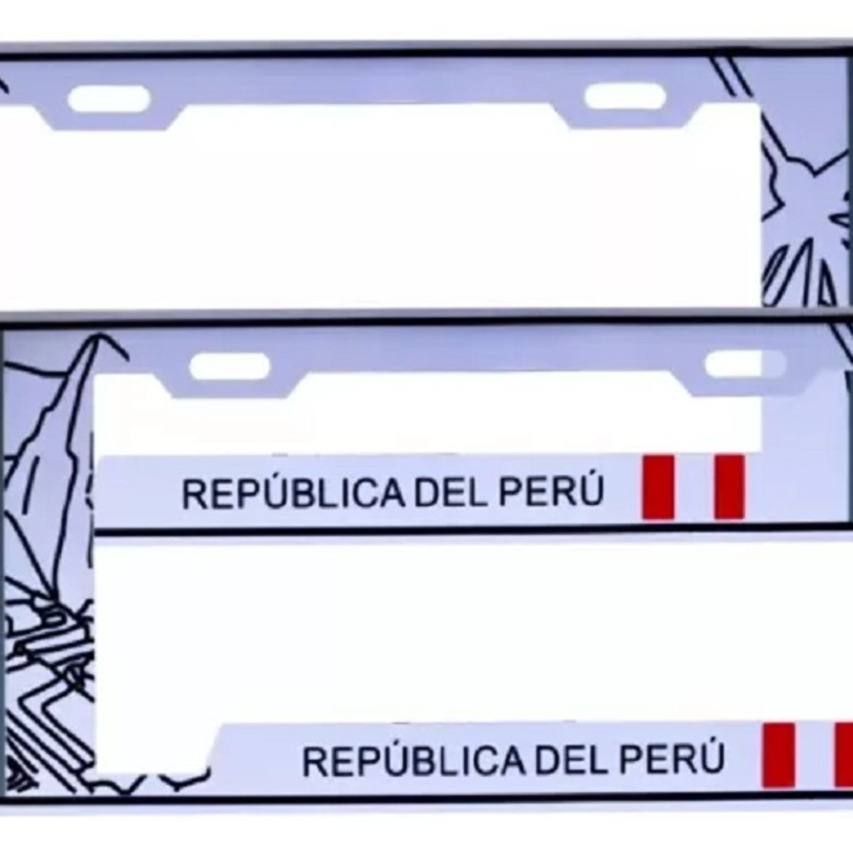 GENERICO - Par Portaplaca  Estilo Europeo Universal