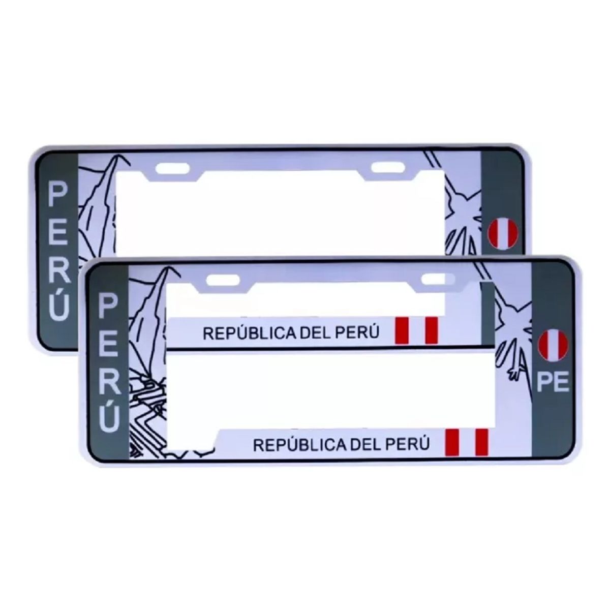 GENERICO - Par Portaplaca  Estilo Europeo Universal