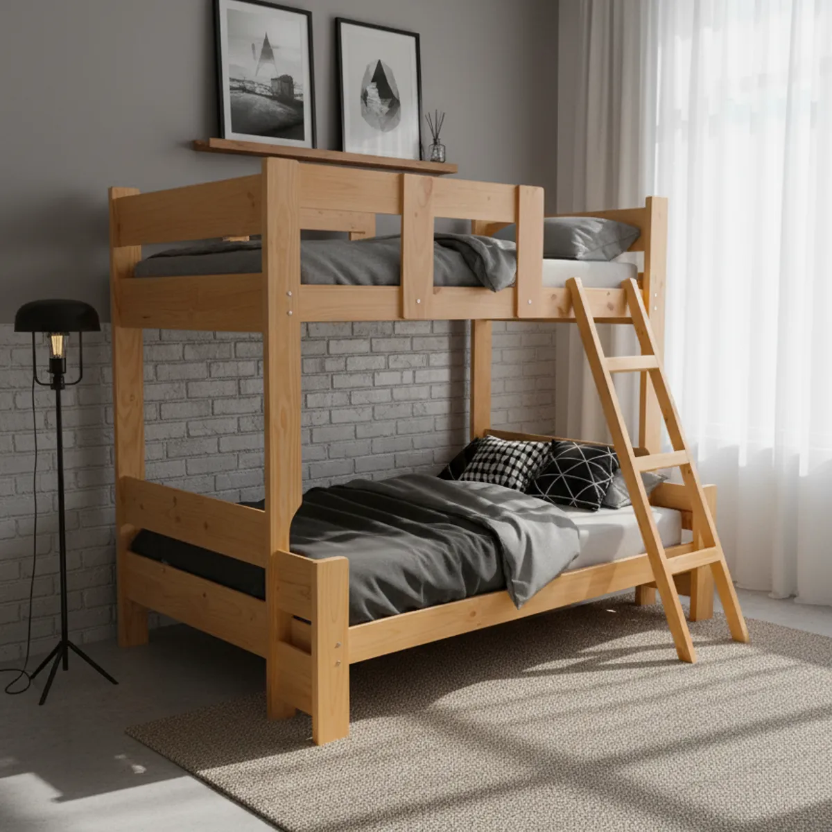 GENERICO - CAMAROTE MIXTO DE PINO COLOR NATURAL