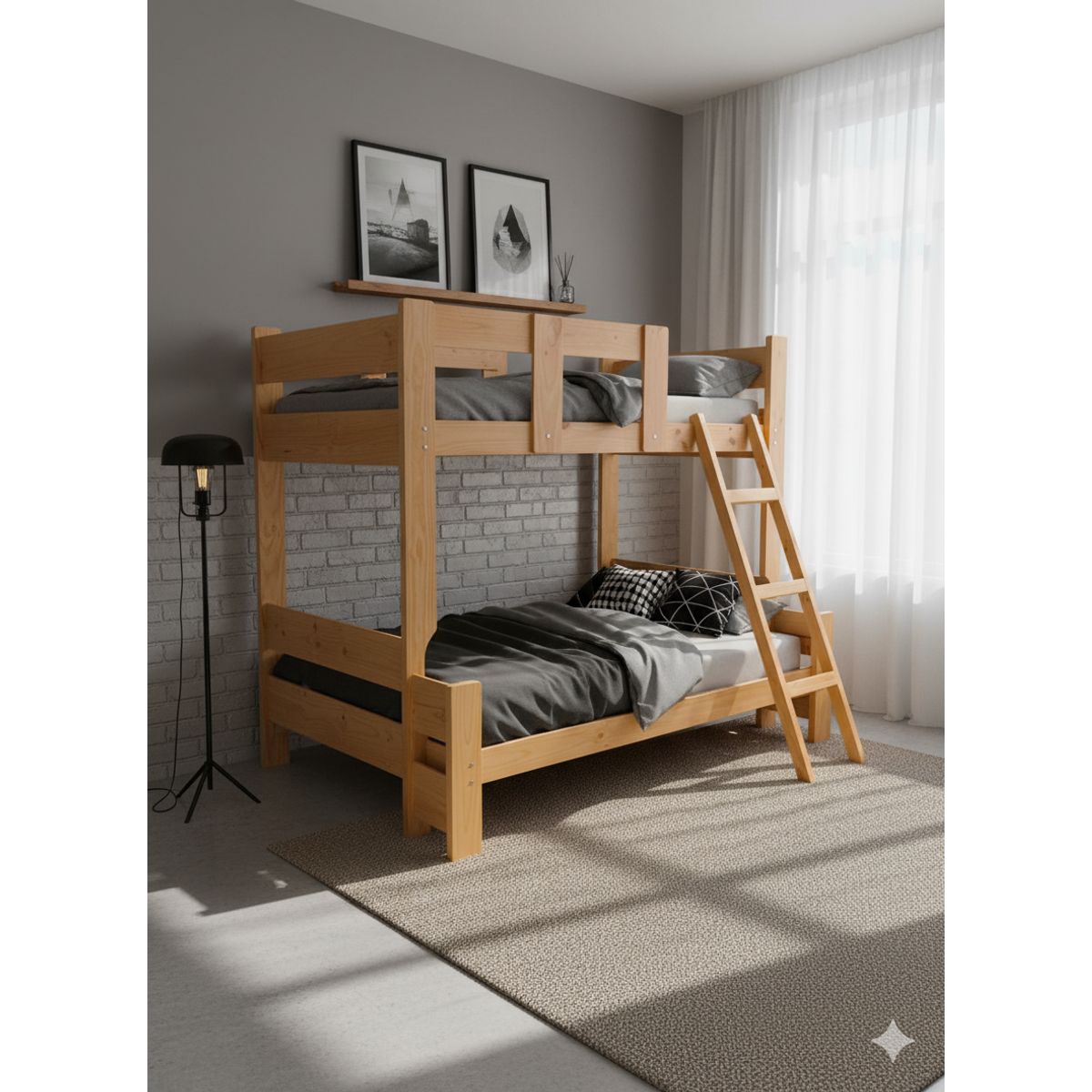 GENERICO - CAMAROTE MIXTO DE PINO COLOR NATURAL