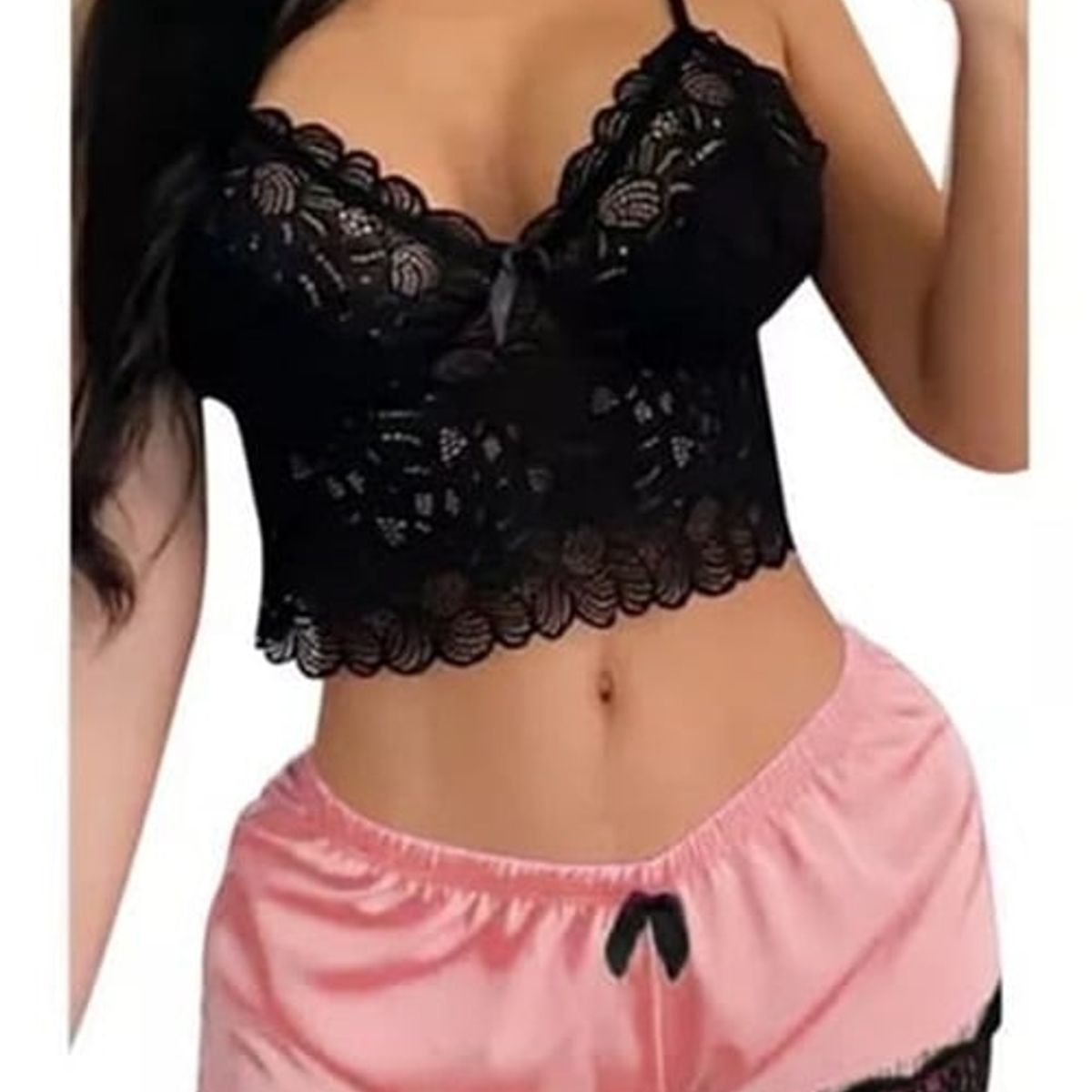 GENERICO - SHORT DE SATIN Y BRALET_.