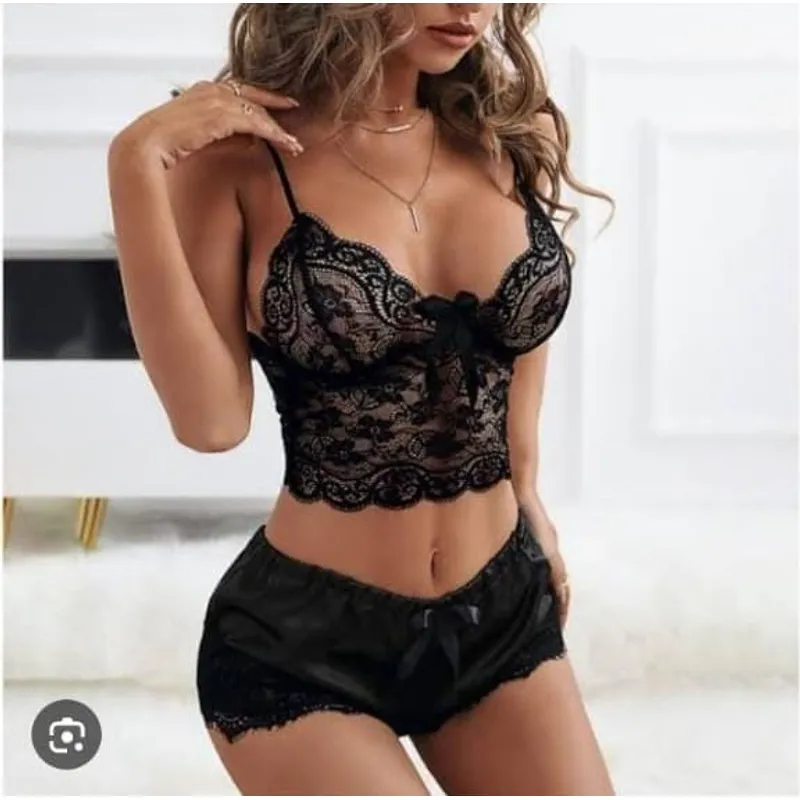 GENERICO - SHORT DE SATIN Y BRALET_.