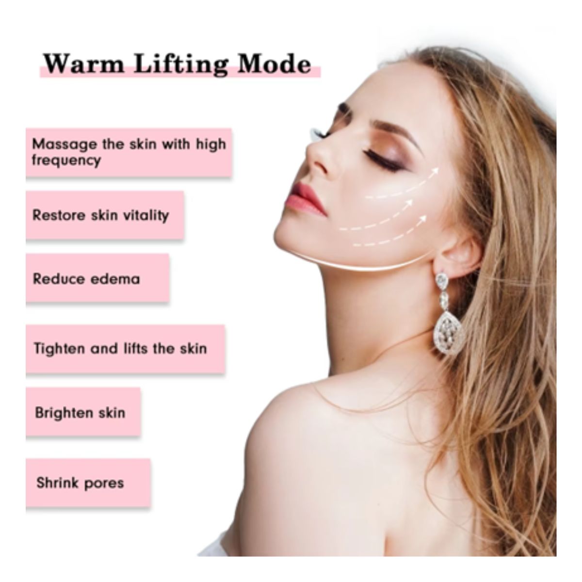 GENERICO - Masajeador Facial EMS con luz LED