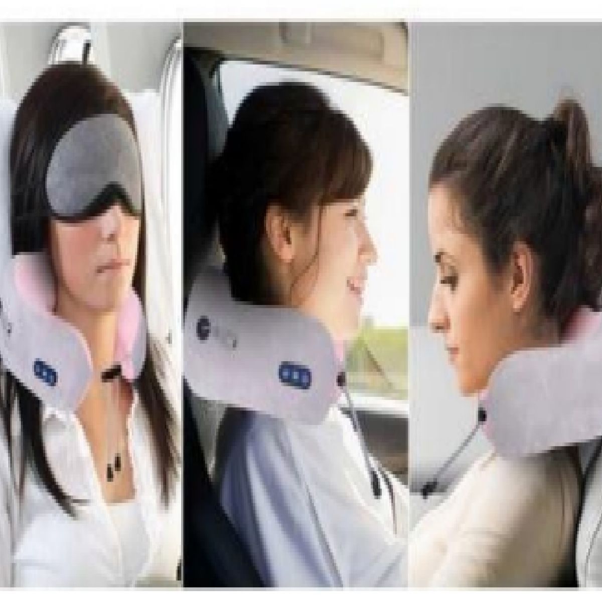 GENERICO - ALMOHADA MASAJEADOR CUELLO ESPALDA CUERPO PARA AVION AUTO RECARGABLE