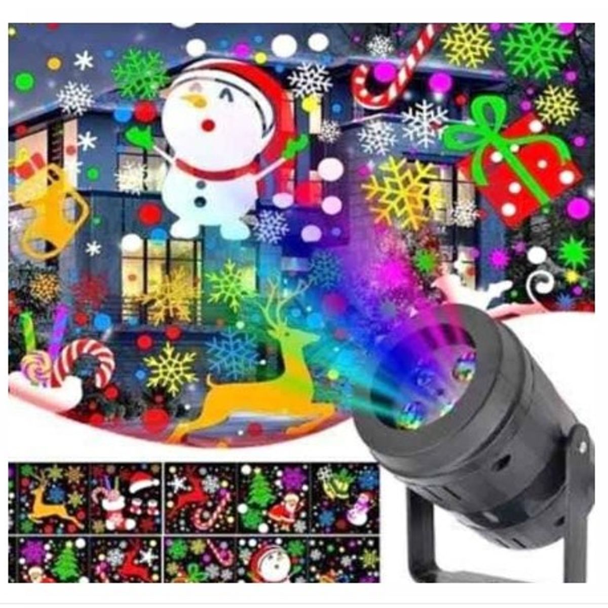 GENERICO - Proyector de imágenes con motivos navideños A1