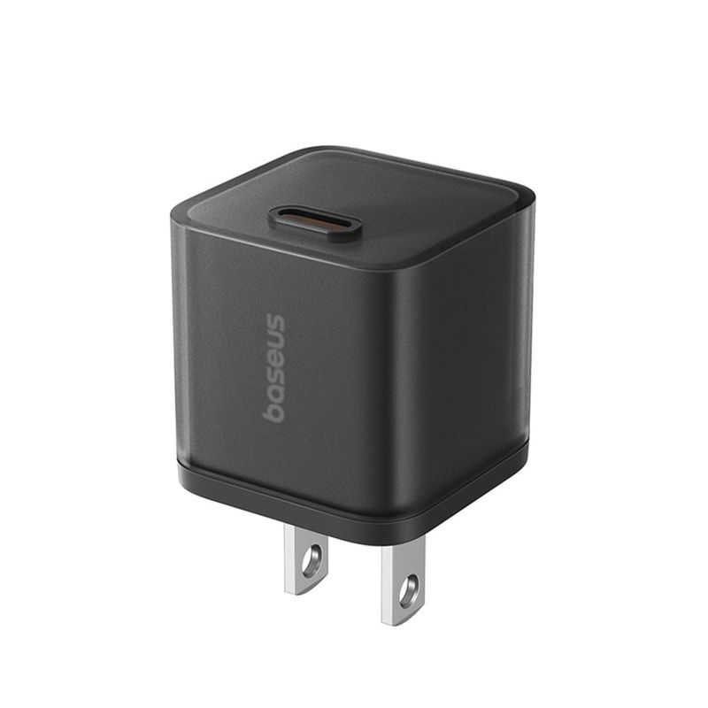 BASEUS - Cargador Rápido Tipo C 20W Negro Baseus