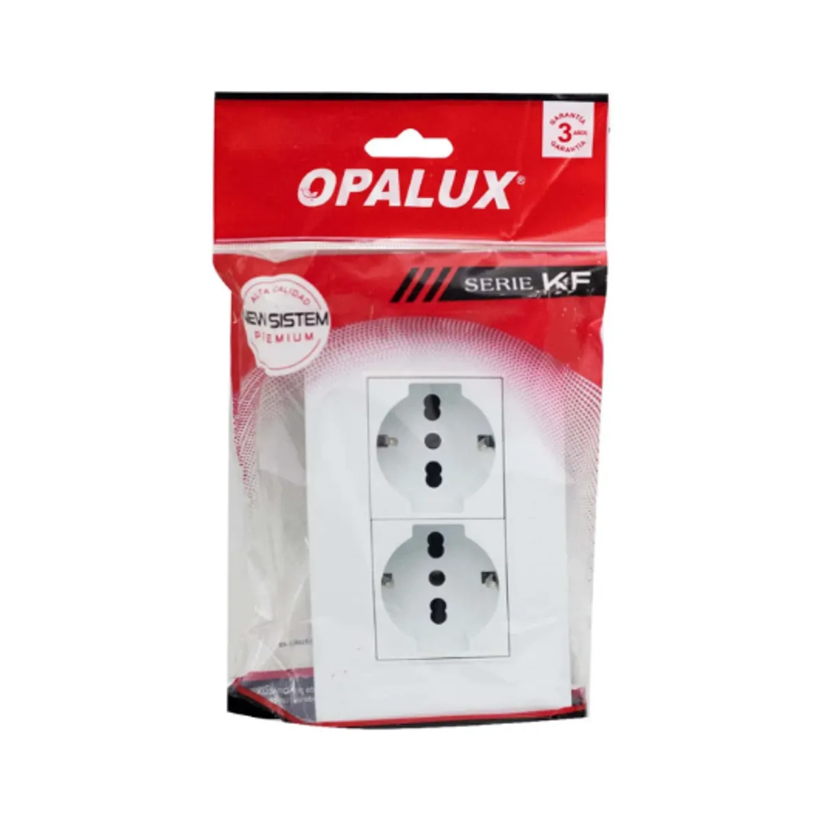 OPALUX - Tomacorriente Doble Schuko KF4249 OPALUX