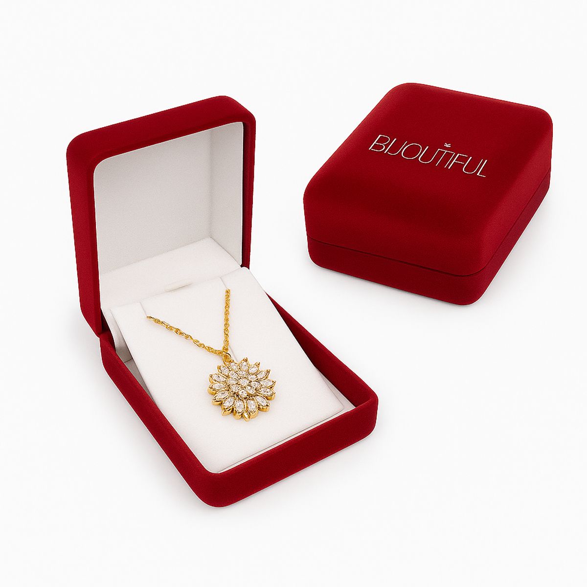 GENERICO - Collar Flor Giratorio Mujer Primavera