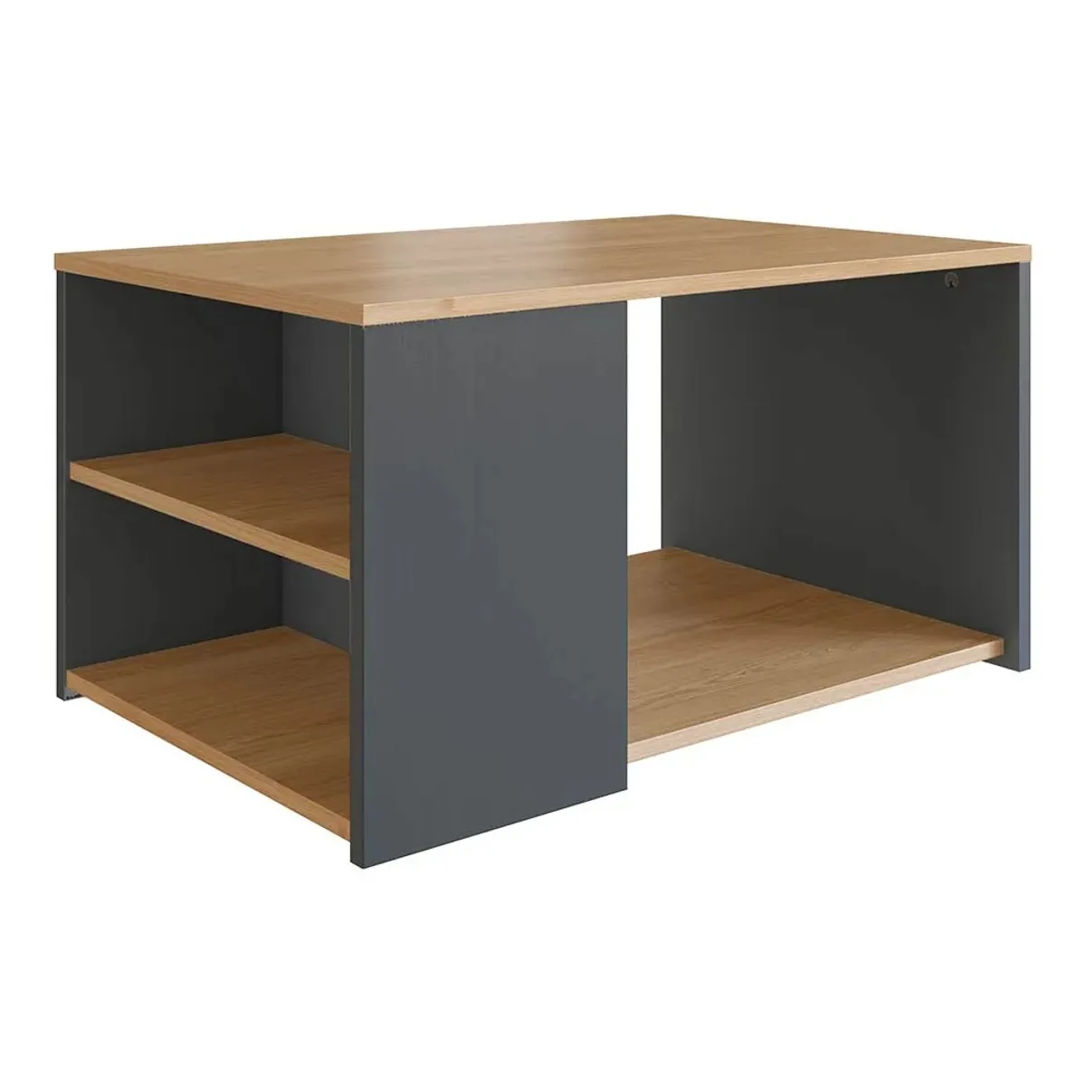 NACION MUEBLES - Mesa de Centro Nacion Muebles Hassan Color PlomoDuna