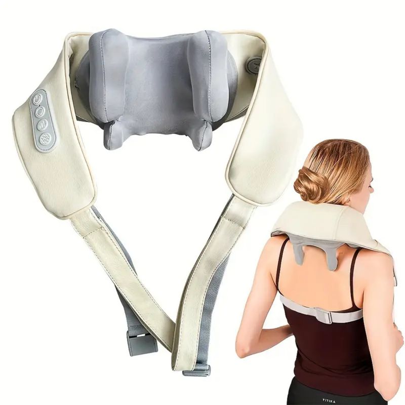 GENERICO - Masajeador Recargable de Espalda con Correas Ajustables para Relajación
