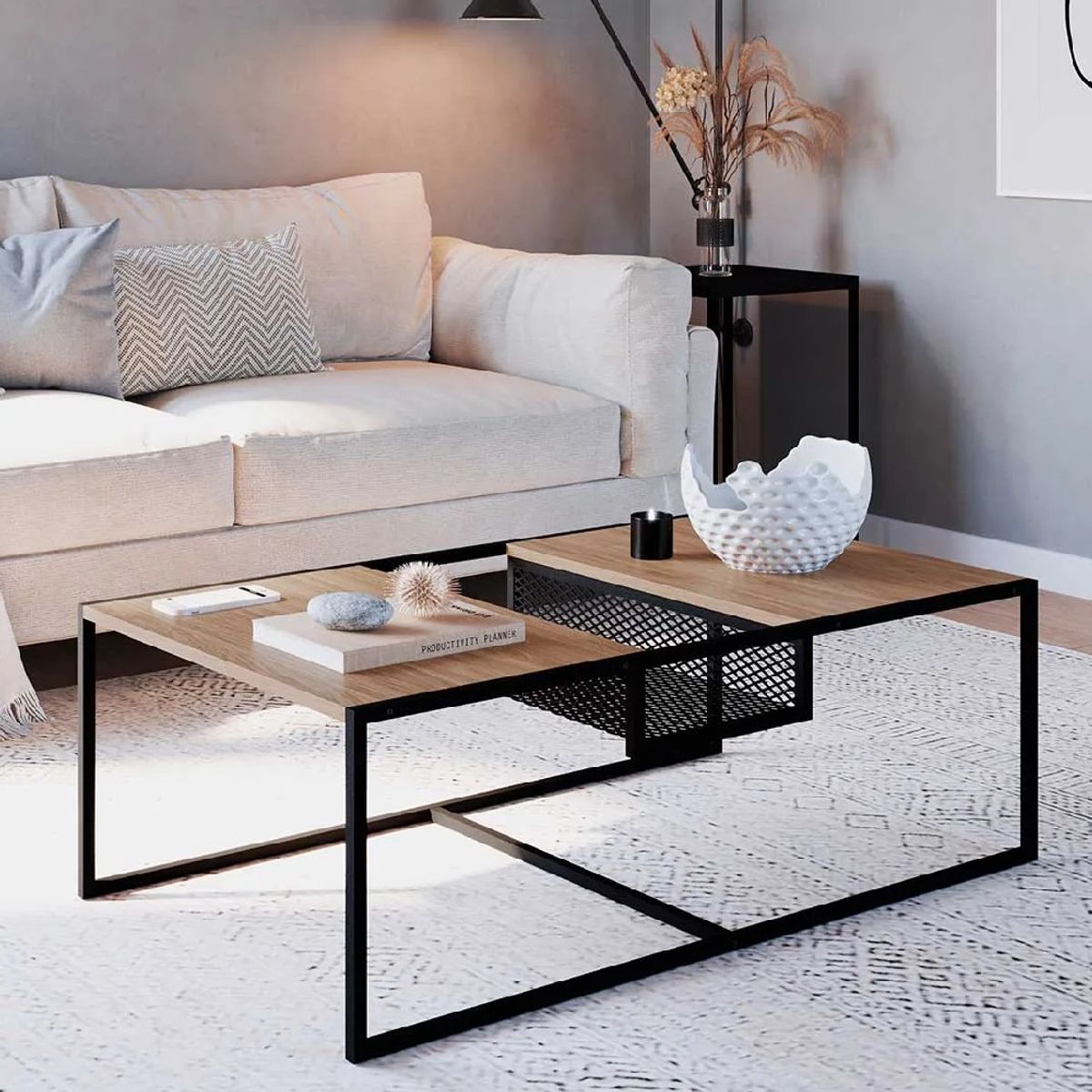 NACION MUEBLES - Mesa de Centro Nacion Muebles Matteo Color Rovere