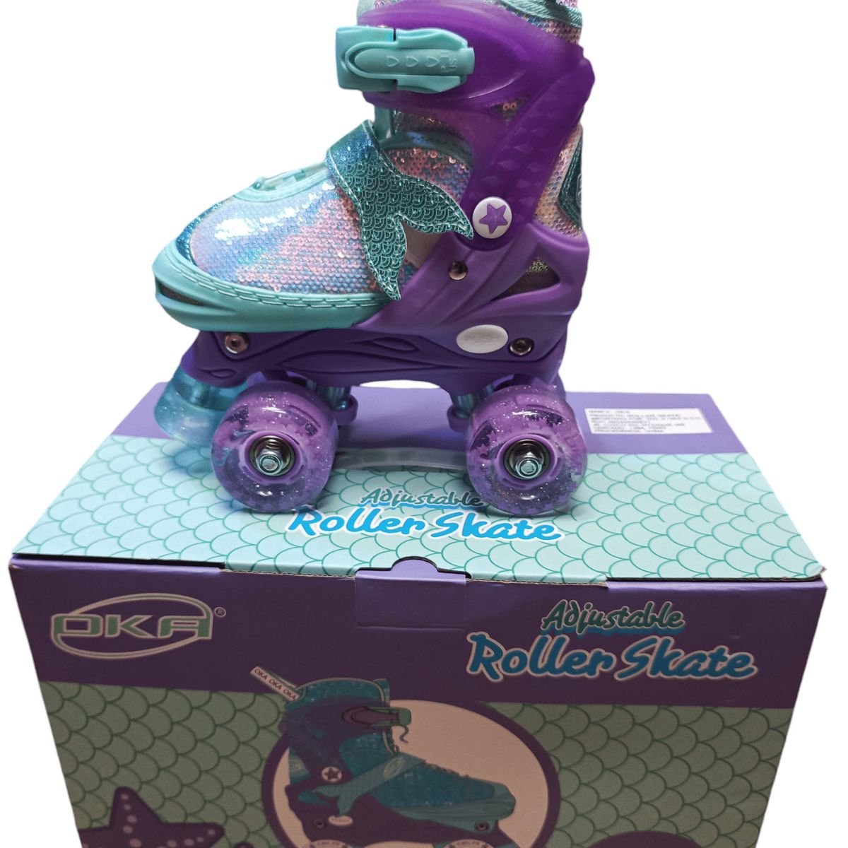 OKA - PATIN 4 RUEDAS SIRENA TALLA M 34-37