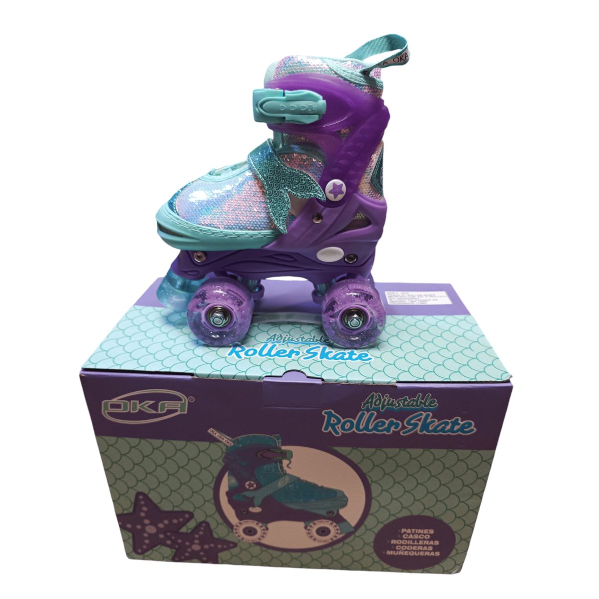 OKA - PATIN 4 RUEDAS SIRENA TALLA M 34-37