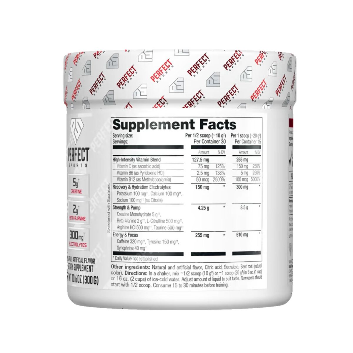 GENERICO - Pre entreno Iprep Perfect Sports  Fruit Punch Candy 30 tomas