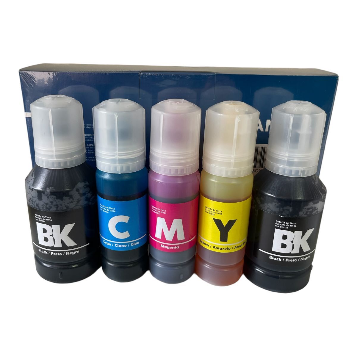 RAMKO - PACK X4 TINTA COMPATIBLE EPSON 504 + 1 NEGRO DE REGALO