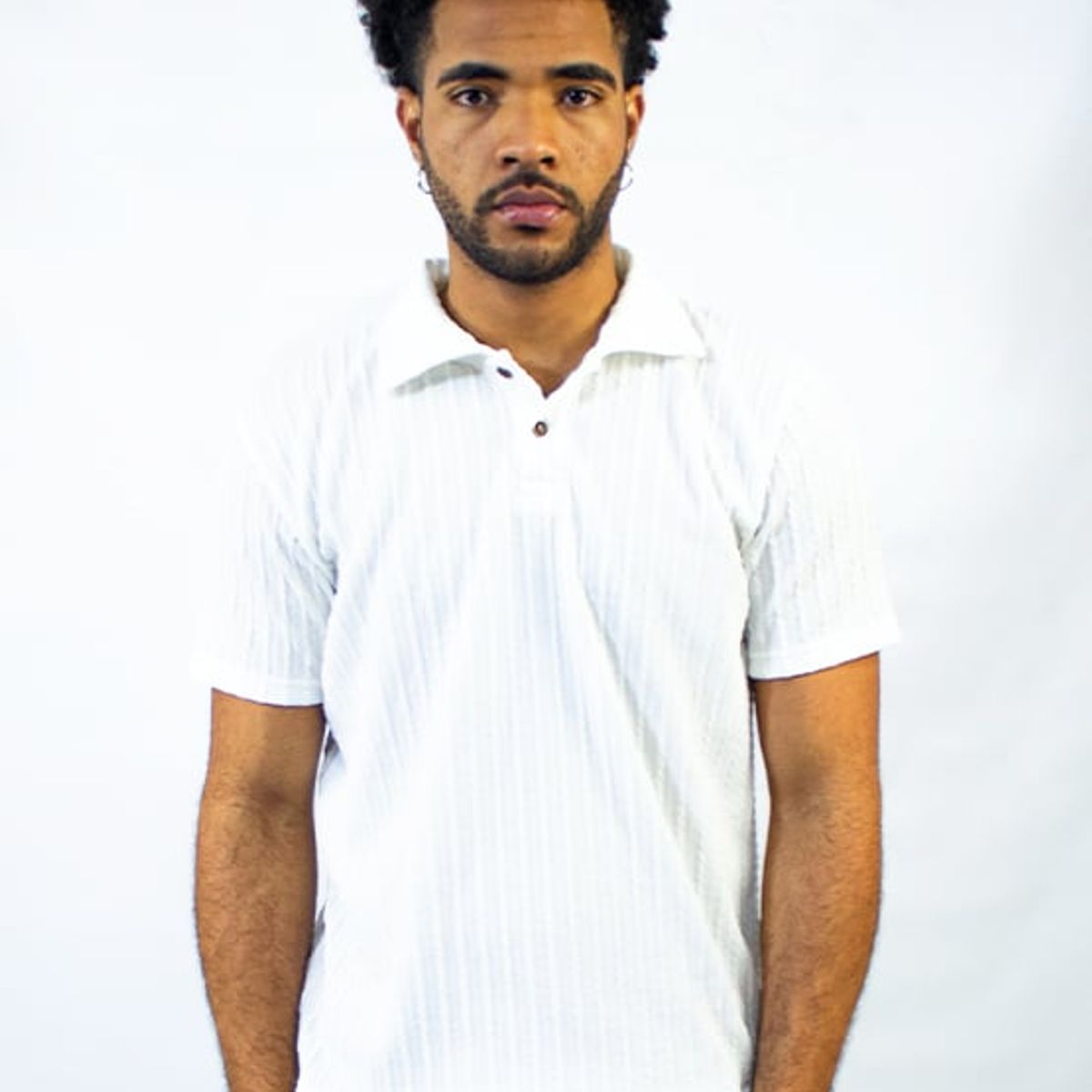 DM DEXMEN - Polo Dexmen Labrado Blanco