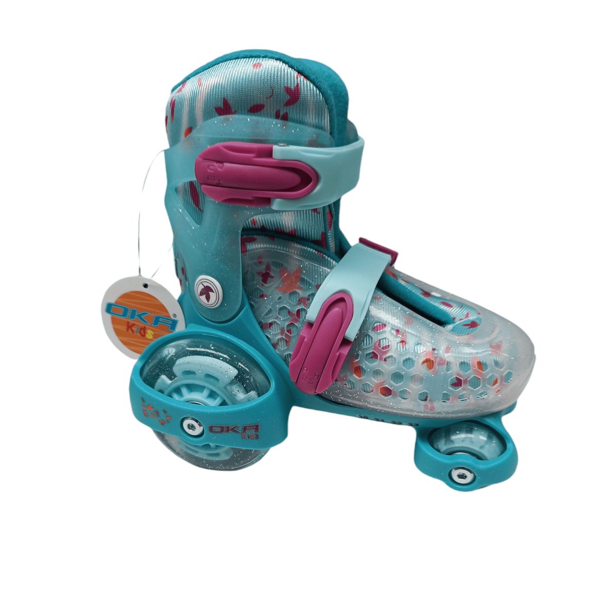 OKA - PATIN 4 RUEDAS KIDS TURQUESA TALLA S 30-33