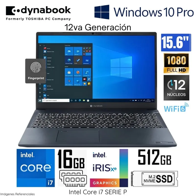 DYNABOOK - Laptop Dynabook Tecra A 50K PML20U0N8021 Intel Corei7-1260P 16GB RAM 512GB SSD 15.6"  FHD WIND 10 PRO