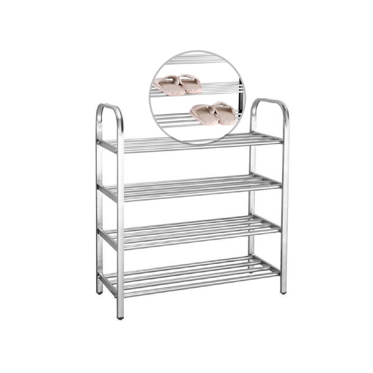 OTTOWARE - Zapatera Metálica de 4 Niveles