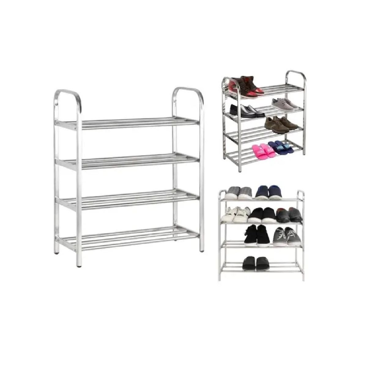 OTTOWARE - Zapatera Metálica de 4 Niveles