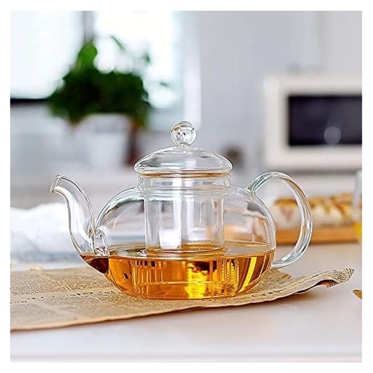 GENERICO - Tetera Vidrio con Filtro Extraíble 1000 ml.