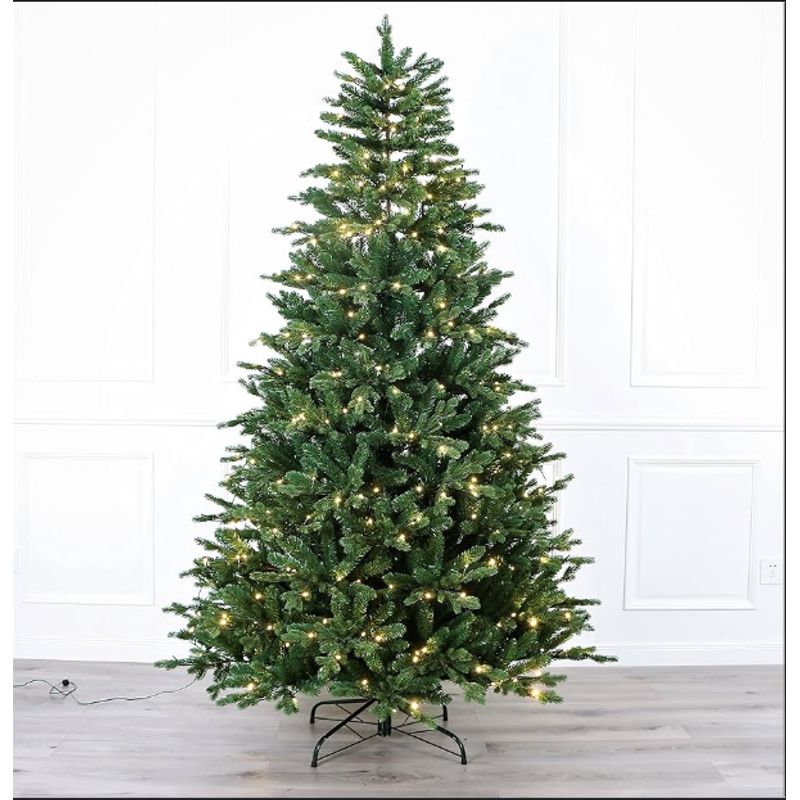 GENERICO - Árbol Navideño ciprés de 2.10mt, con 300 Luces Led multicolor