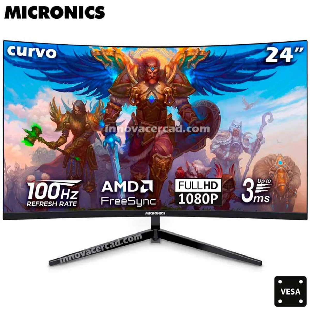 MICRONICS - Monitor Micronics DG 24FC Gaming Curvo 24 Full HD 100hz 3ms FreeSync