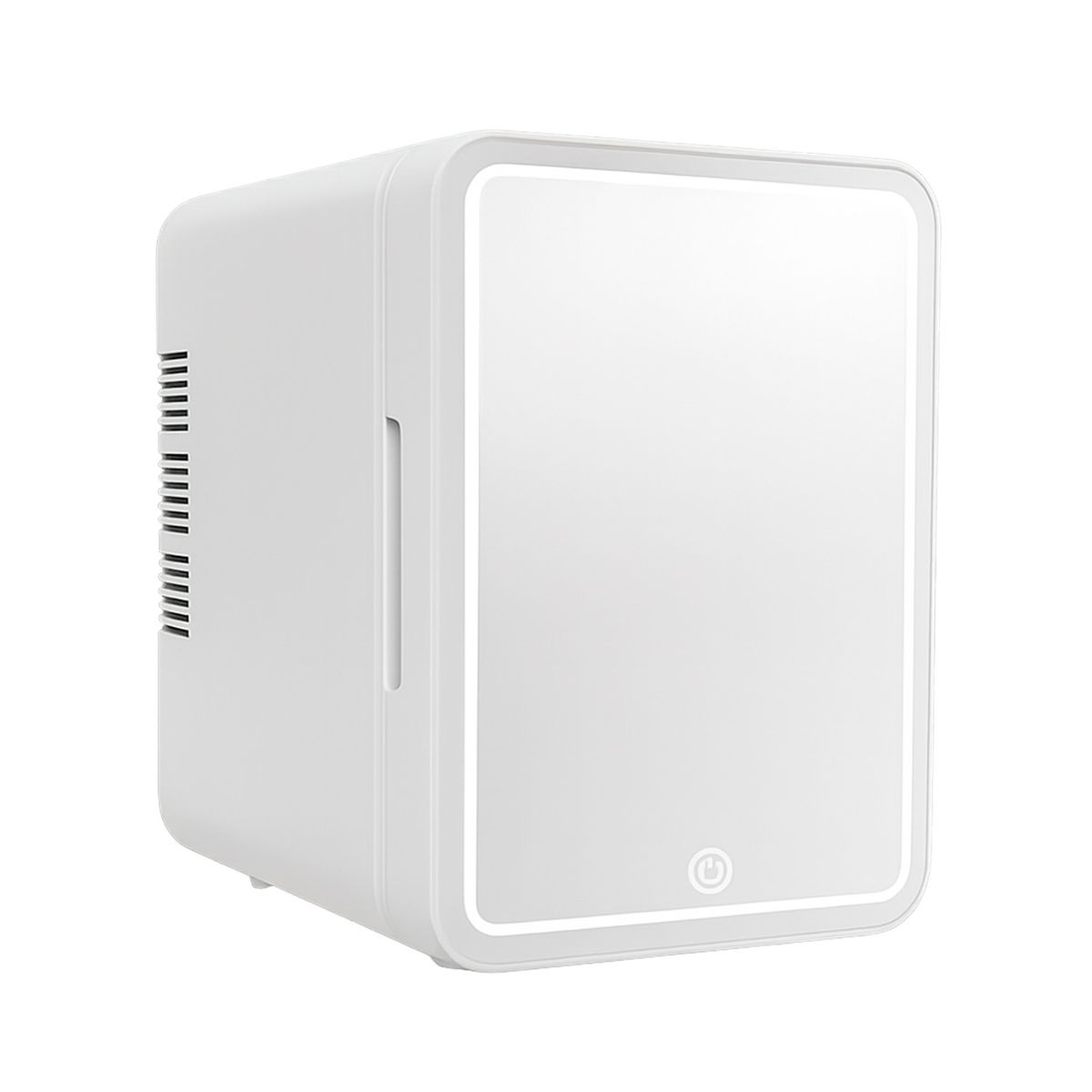 BUYPAL - Mini Refrigerador con Espejo y Luz LED Portátil y Ajustable