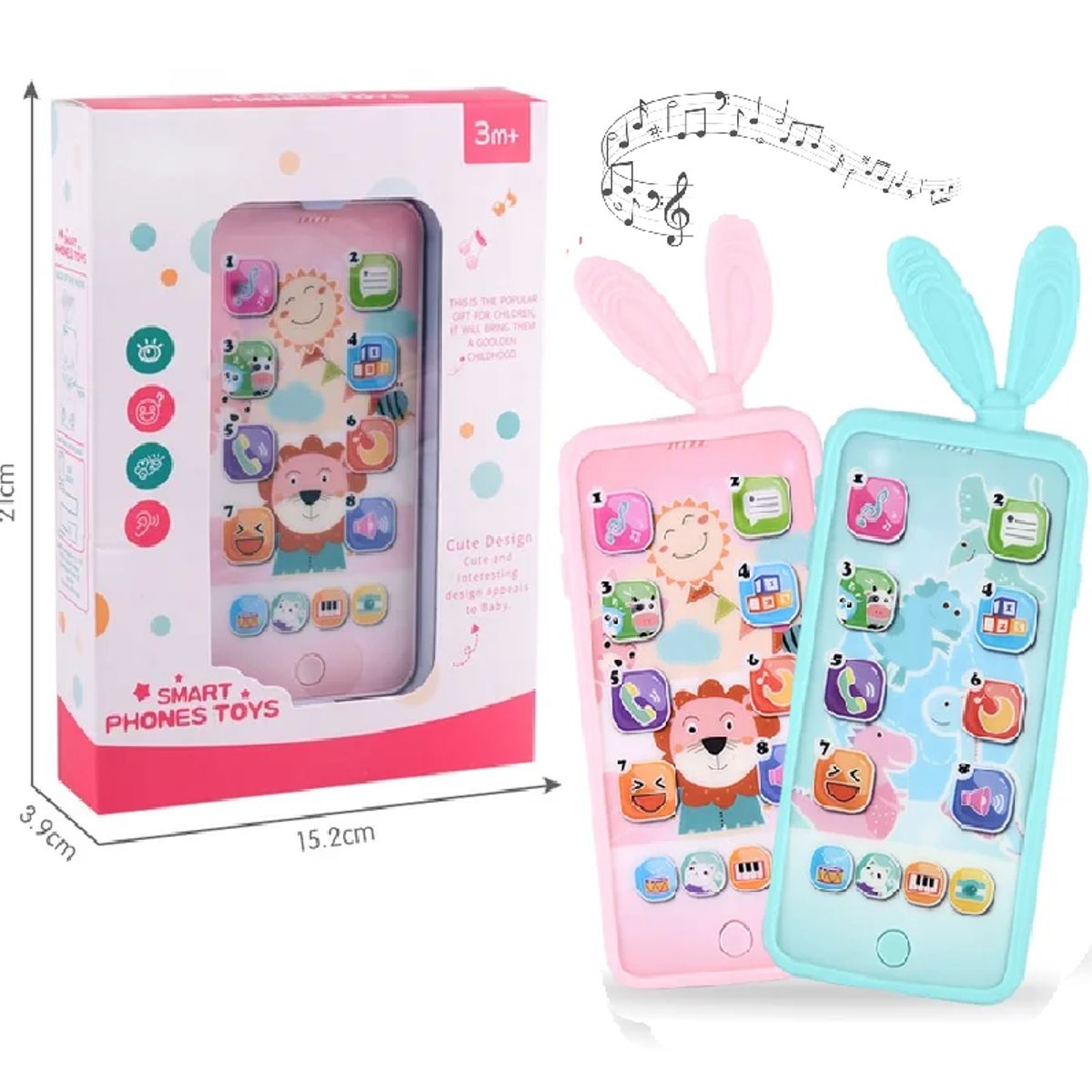 GENERICO - Juguete  Educativo Celular Conejo - Musical